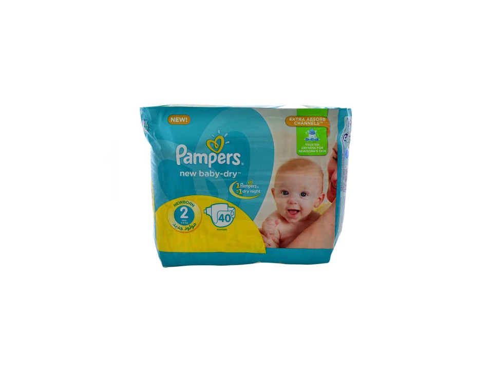 Couches Mini Taille 2 (3-8 Kg) 40Pcs Pampers - Locooshop