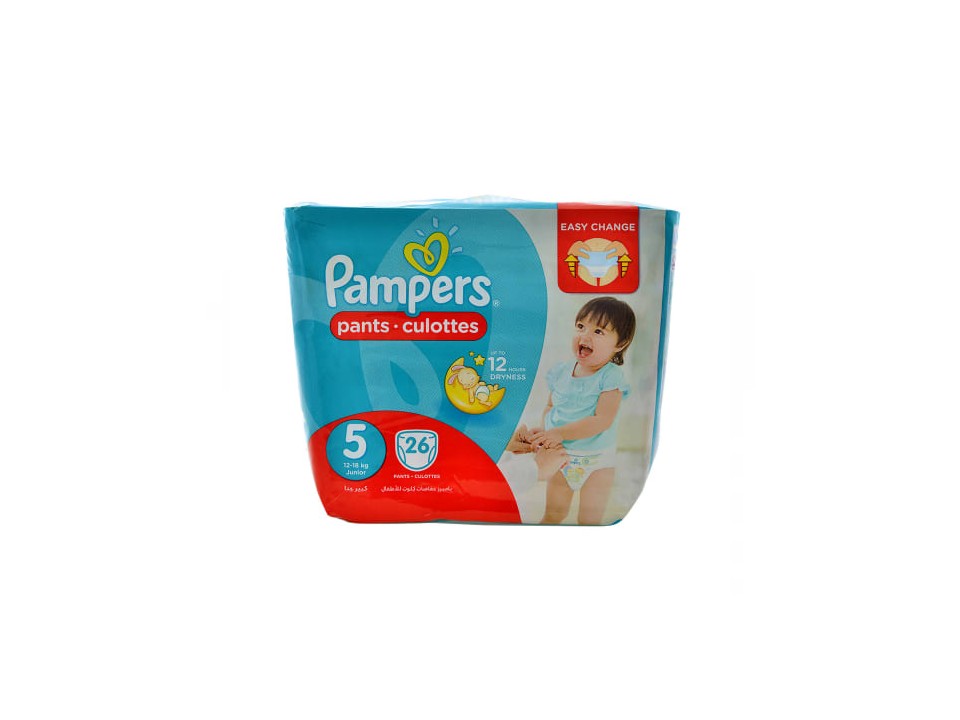 Couches Culottes Taille 5 (12-18 Kg) 26Pcs Pampers - Locooshop