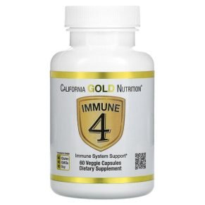 Immune4 California Gold Nutrition, Renforcement du système immunitaire, 60 capsules végétariennes